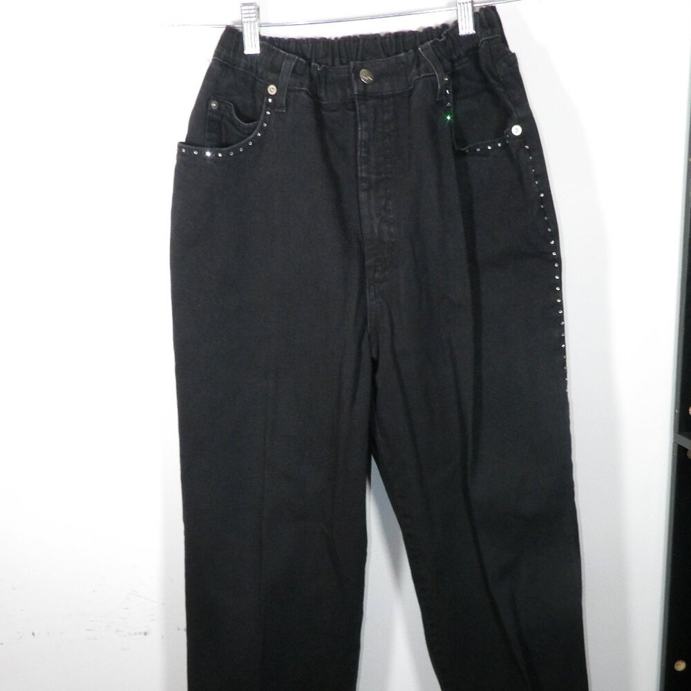 Pretty Things Black Jeans with Rhinestones Size 16